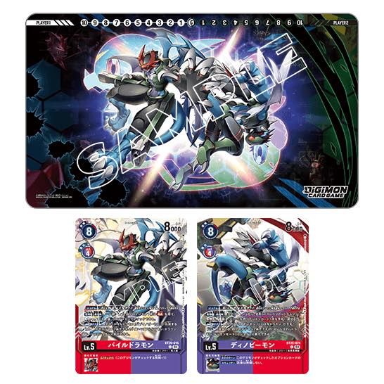 數碼暴龍卡牌遊戲 遊戲墊板&卡片套組 機甲龍獸&恐蜂獸