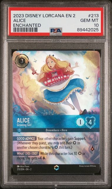 2023 DISNEY LORCANA EN 2-RISE OF THE FLOODBORN #213 ALICE ENCHANTED