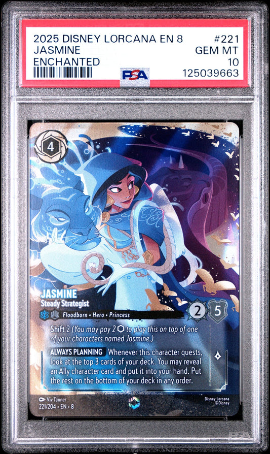 [PSA10] 2025_DISNEY_LORCANA_EN_8-REIGN_OF_JAFAR_221_JASMINE_ENCHANTED
