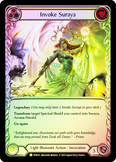 Invoke Suraya // Suraya, Archangel of Knowledge (Rainbow Foiled)