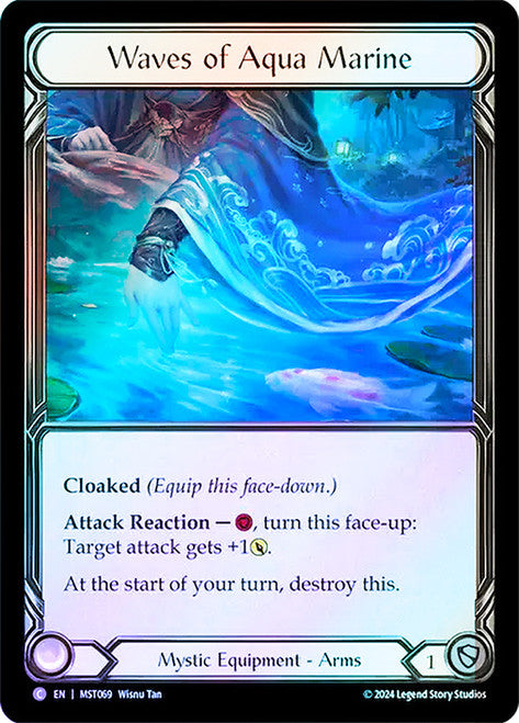 Waves of aqua marine (Cold Foiled)