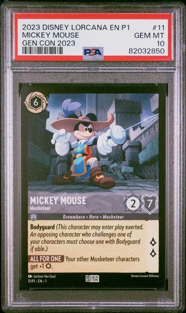 [PSA10] 2023 DISNEY LORCANA EN P1-PROMO #11 MICKEY MOUSE GEN CON 2023